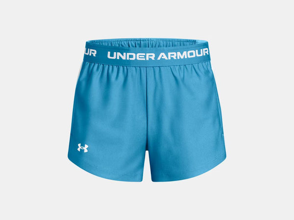 Under Armour Girls Ether Blue/White Tech Play Up Short