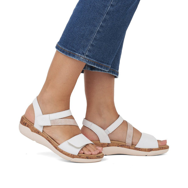 Remonte Ladies White Combination R6860-80 Jocelyn Sandal