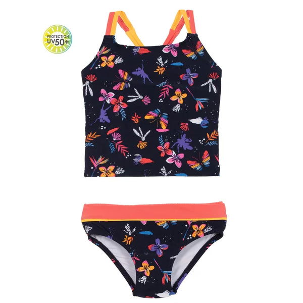 Nano Girls Navy UV Tankini Swim Set