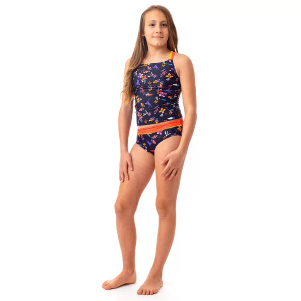 Nano Girls Navy UV Tankini Swim Set