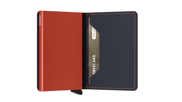 Secrid Slimwallet Matte Nightblue/Orange