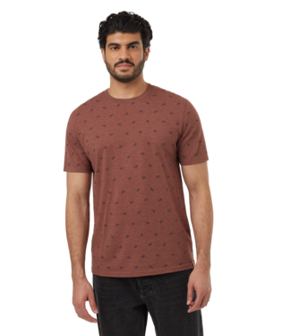 Ten Tree Mens Mesa Red Heather/Midnight Blue Bike Around Print Tshirt