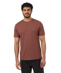 Ten Tree Mens Mesa Red Heather/Midnight Blue Bike Around Print Tshirt