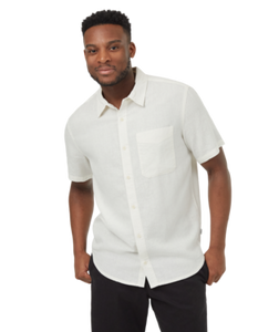 Ten Tree Mens Undyed Hemp Button Front Shortsleeve Shirt