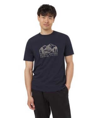 Ten Tree Mens Midnight Blue/Silver Cloud Nothing Ventured Tshirt