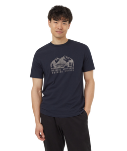 Ten Tree Mens Midnight Blue/Silver Cloud Nothing Ventured Tshirt