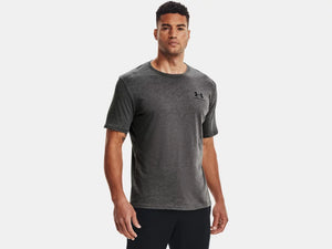 Under Armour Mens Charcoal Heather Sportstyle Left Chest SS Tshirt