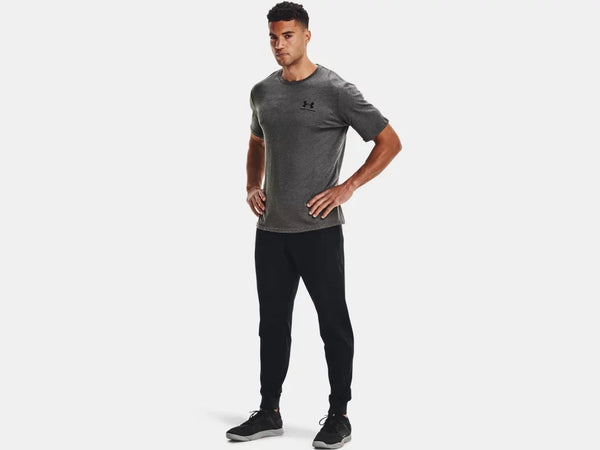 Under Armour Mens Charcoal Heather Sportstyle Left Chest SS Tshirt