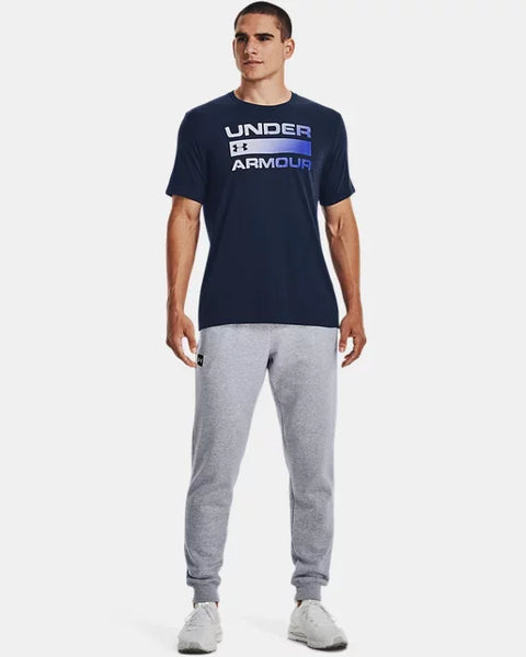 Under Armour Mens Blue Issue Wordmark SS Tshirt