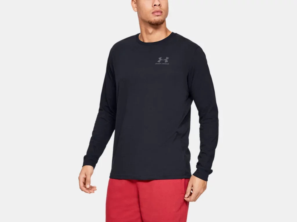 Under Armour Mens Black Sportstyle Left Chest LS Shirt