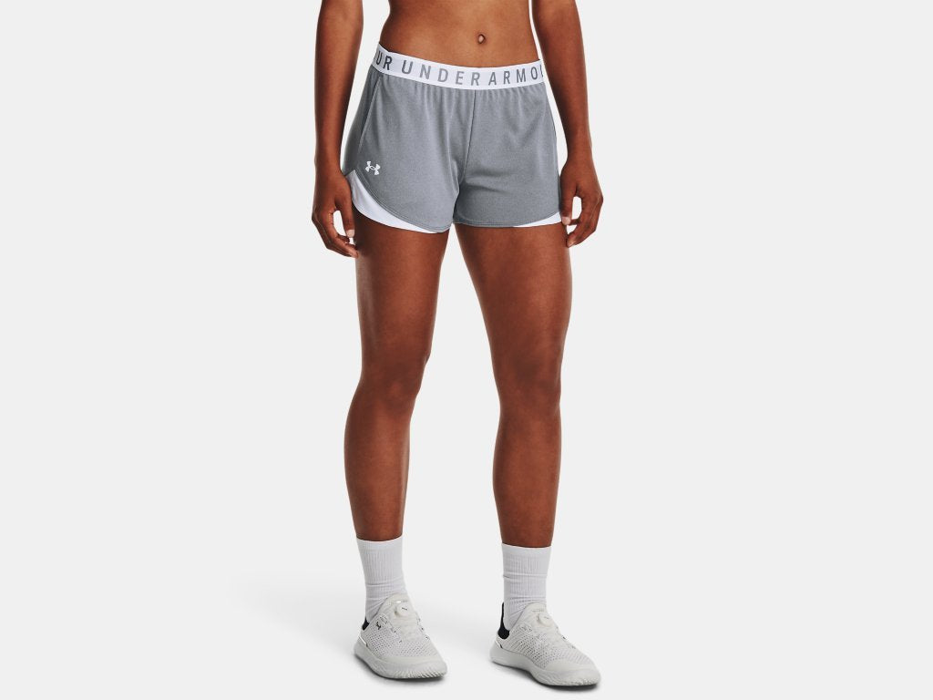 Under Armour Ladies Steel Light Heather Play Up 3.0 Shorts