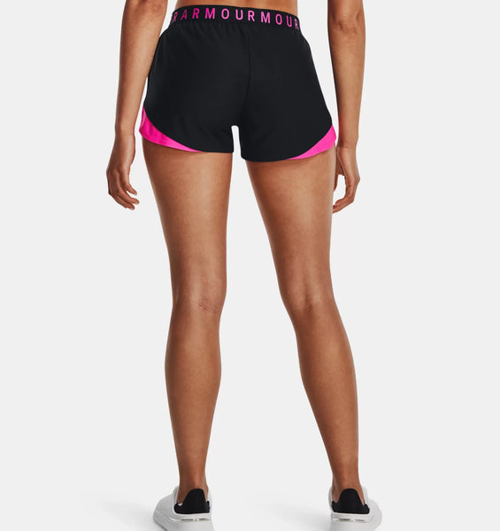 Under Armour Ladies Black/Rebel Pink Play Up 3.0 Shorts