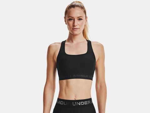 Under Armour Ladies Black Crossback Mid Bra