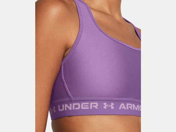 Under Armour Ladies Provence Purple Crossback Mid Sports Bra