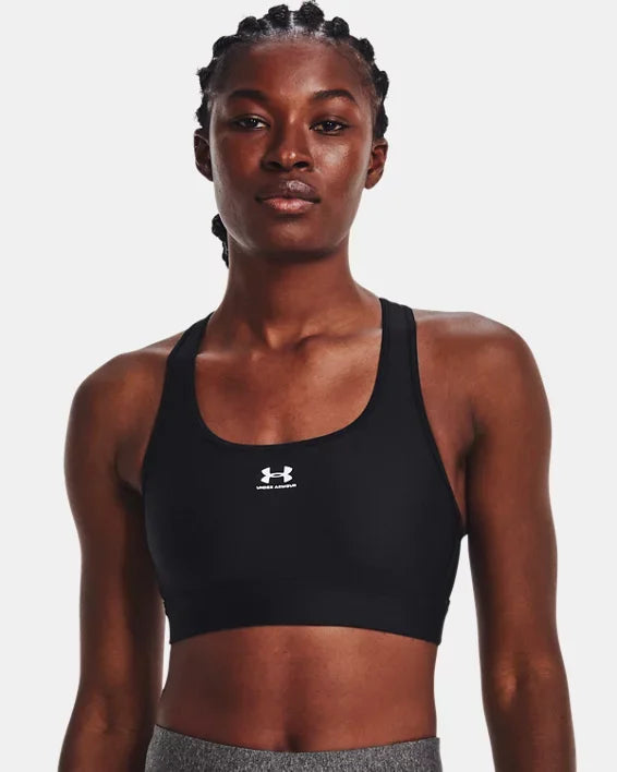 Under Armour Ladies Black Heatgear Armour Mid Padless Bra