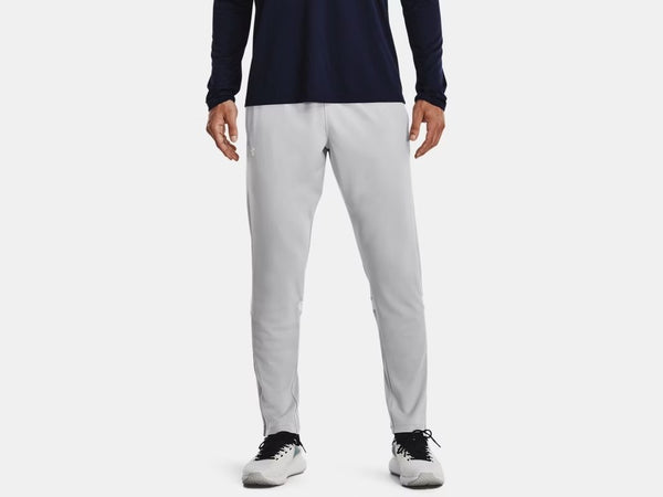 Under Armour Mens Mod Grey/White Team Knit Warmup Pant