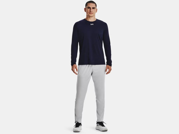 Under Armour Mens Mod Grey/White Team Knit Warmup Pant