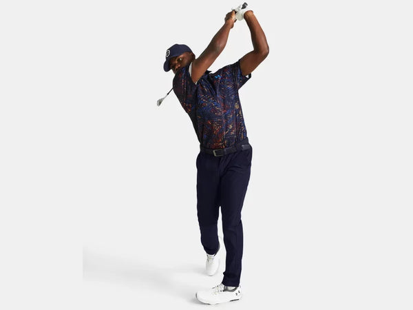 Under Armour Mens Midnight Navy Playoff 3.0 Printed Polo