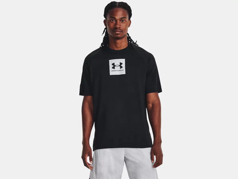 Under Armour Mens Black Tech Print Fill SS Tshirt