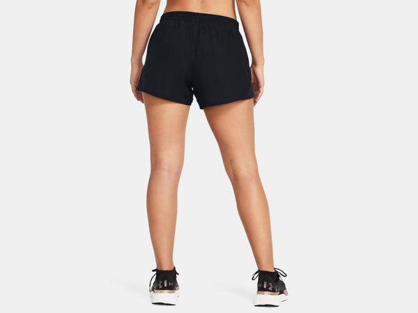 Under Armour Ladies Black Fly By 3" Shorts