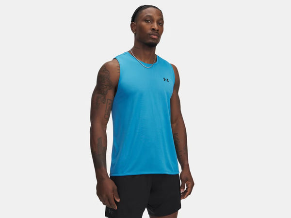 Under Armour Mens Ether Blue/Black Tech Tank