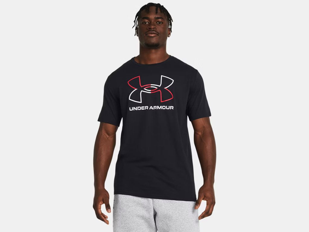 Under Armour Mens Black/Red/White Foundation Update SS Tshirt