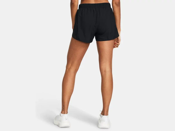 Under Armour Ladies Black Fly By 3" Unlined Shorts