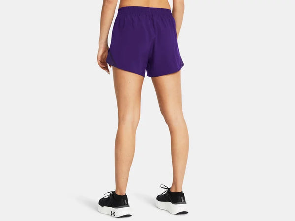 Under Armour Ladies Purple Fly By 3" Unlined Shorts