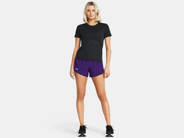 Under Armour Ladies Purple Fly By 3" Unlined Shorts