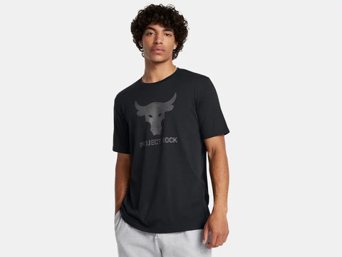 Under Armour Mens Black Project Rock Payoff Graphic SS Tshirt