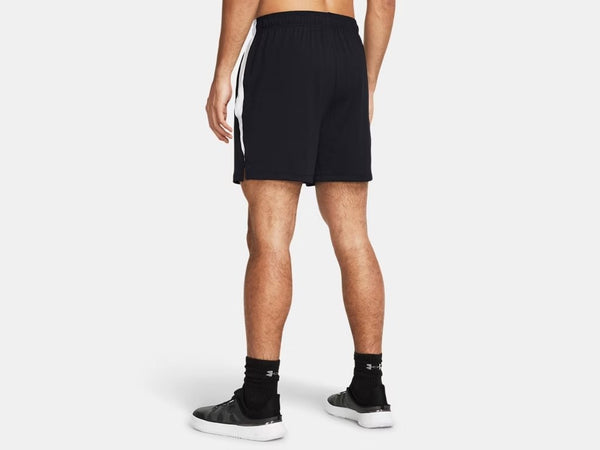 Under Armour Mens Black/White Tech Vent 6" Shorts