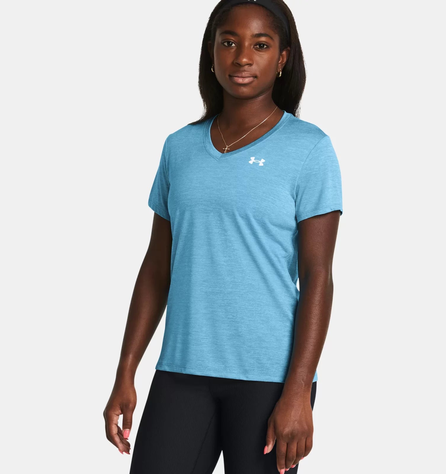 Under Armour Ladies Capri/White Tech V-Neck SS Tshirt