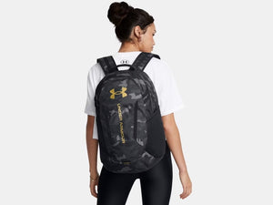 Under Armour Black/Metallic Gold Hustle 6.0 Backpack