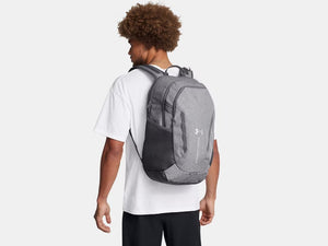 Under Armour Heather/Castlerock/Metallic Silver Hustle 6.0 Team Backpack