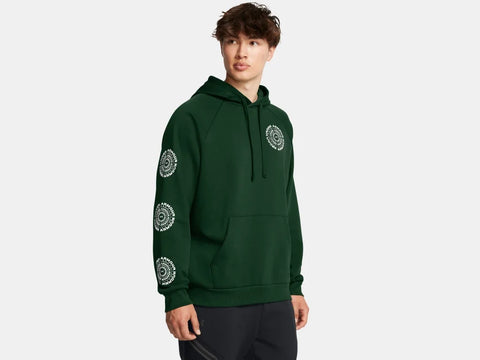 Under Armour Mens Forest Green Rival Fleece Hoodie