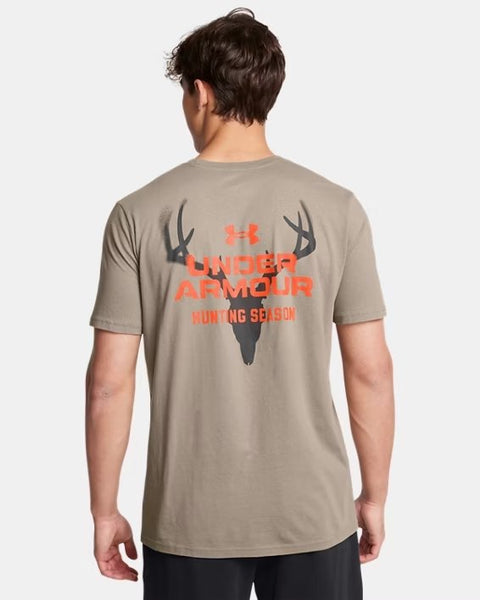 Under Armour Mens Taupe White Tail SS Tshirt