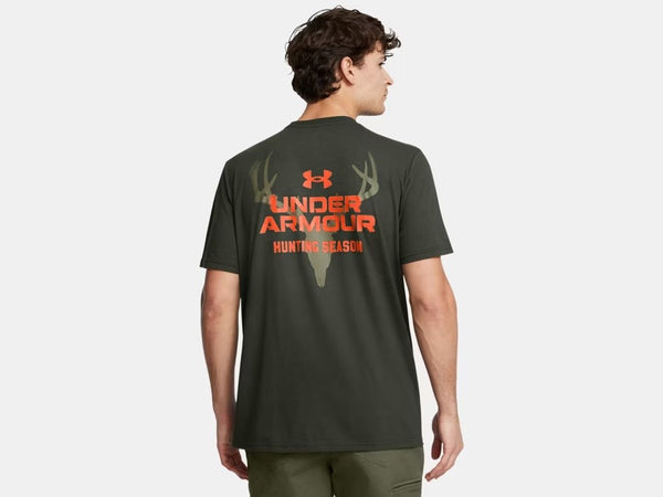 Under Armour Mens Baroque Green/Blaze Orange White Tail SS Tshirt