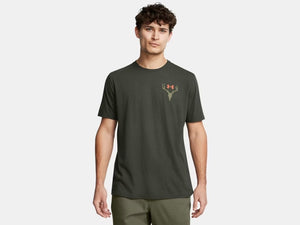 Under Armour Mens Baroque Green/Blaze Orange White Tail SS Tshirt