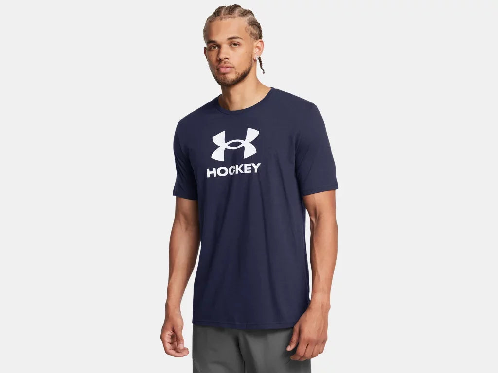 Under Armour Mens Midnight Navy Hockey Icon Tshirt