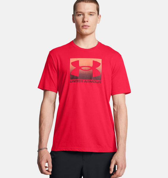 Under Armour Mens Red/Dark Maroon Boxed Sports Updated SS Tshirt