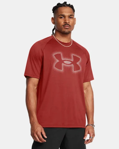 Under Armour Mens Orange Tech Novelty SS Tshirt