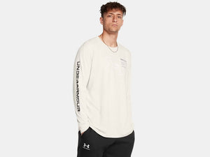 Under Armour Mens Summit White Glitch LS Shirt