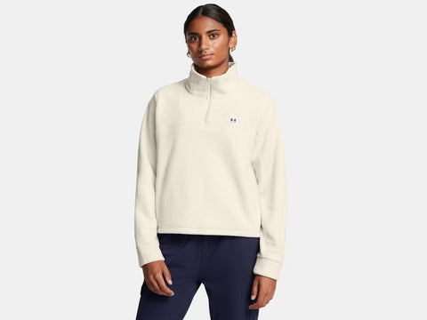 Under Armour Ladies Summit White Expanse Fleece Half Zip