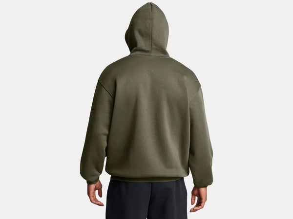 Under Armour Mens Marine Green Icon Expanse Fleece Hoodie