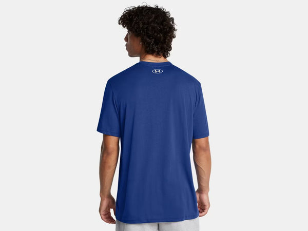 Under Armour Mens Tech Blue Project Rock Simple Branded SS Tshirt