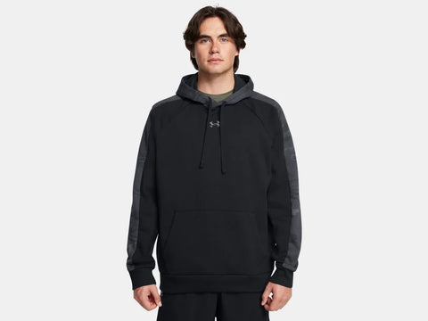 Under Armour Mens Black Rival Camo Blocked Hoodie