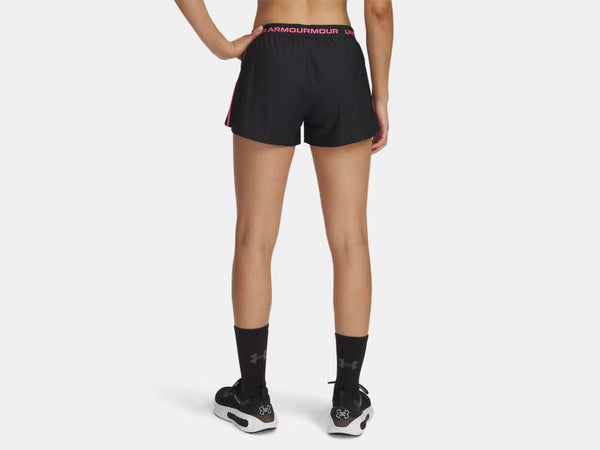 Under Armour Ladies Black/Pink Tech Play Up Shorts