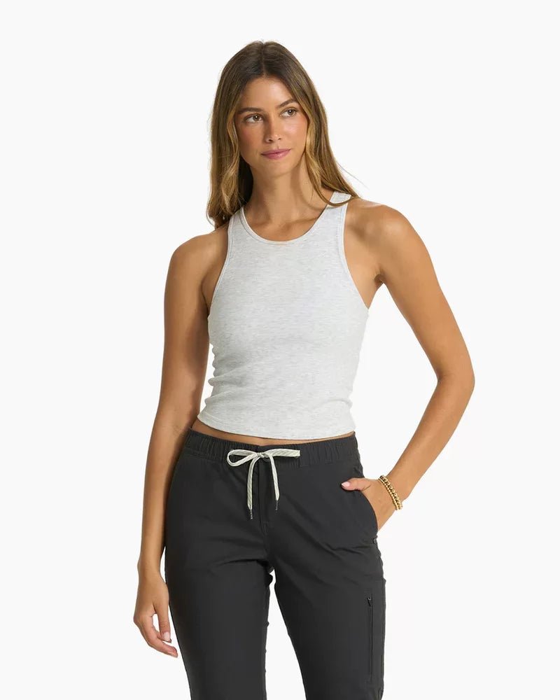 Vuori Ladies White Heather Pose Plyo Tank