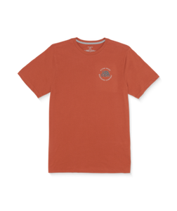 Volcom Mens Burnt Sienna Shred Deck SS Tshirt