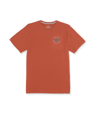 Volcom Mens Burnt Sienna Shred Deck SS Tshirt